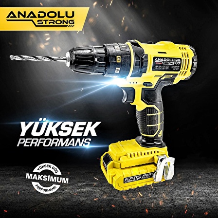 Anadolu Strong ANS1069-S 24 Volt Sarı Matkap Seti